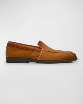 Mocasines sin cordones Santoni Malibu para hombre Causal Elegante Marrón Claro Gamuza EE. UU. 9,5 Foto 1 de 4