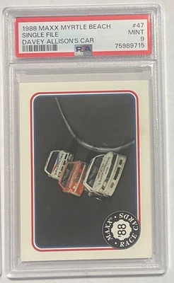 1988 Maxx Myrtle Beach Davey Allison Ricky Rudd rookie #47 PSA 9 MINT - Image 1 of 2