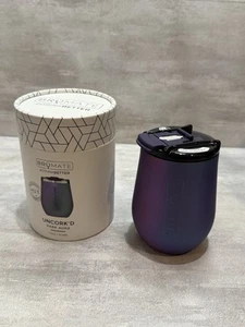 New Brumate Uncork’d 14 Oz Wine Tumbler. Dark Aura Barefoot Wines Engraved - Picture 1 of 9