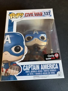 G5 Funko Pop Marvel Captain America Gamestop Exclusive Vinyl Figur 137 - Bild 1 von 6