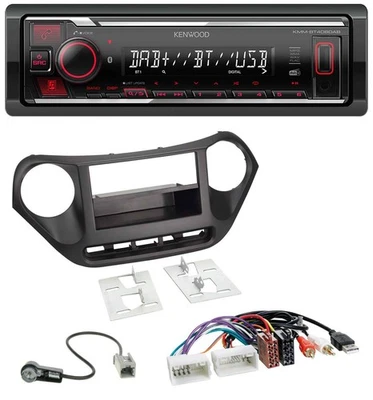 Kenwood MP3 Bluetooth USB DAB Autoradio für Hyundai i10 (ab 2013) AUX USB - Bild 1 von 4