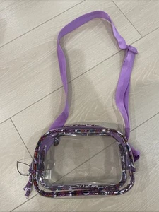Vera Bradley Scaevola Fan Lavender Clear Small Belt Bag - Picture 1 of 3