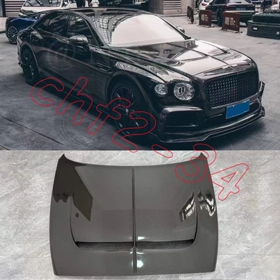 Capô frontal ventilado para Bentley Flying Spur 2020-2024 carbono real estilo MS - Imagem 1 de 4