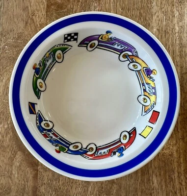 Tiffany & Co Race Cars Collectible 3 Piece Dish Set Plate Bowl & Cup 2002 In Box - Image 1 of 4