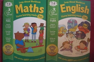 Childrens FUN English Maths Books Key Stage 2 Age 7-8yrs Home Schooling LEARNING - Picture 1 of 12