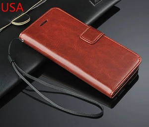 Leather Wallet Card Holder Flip Stand Case Cover iPhone 6 - Picture 1 of 8