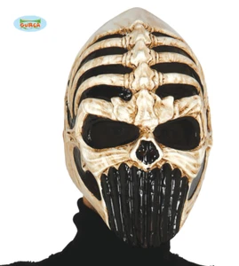 Maschera teschio guerriero horror viso scheletro adulto in plastica halloween - Foto 1 di 1