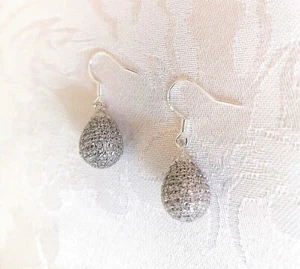 Orecchini argento 925, Goccia Con Pavé Di cristalli  - Foto 1 di 1