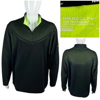 Nike Hypervis Mens 2XL 1/2 Zip Jacket Black Cover Up Rory McIlroy 619846-010 EUC - Image 1 of 4