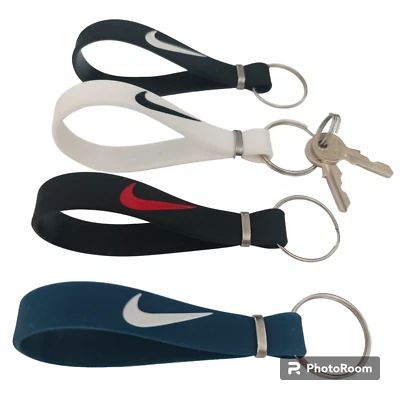 Ligero Nike Silicona Llavero/Llavero Cordón Correa Colgante para Hombres/Niños - Imagen 1 de 4