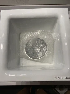 PROFLO PF906M White 12" X 12" Enameled Floor Sink With Strainer - Picture 1 of 8