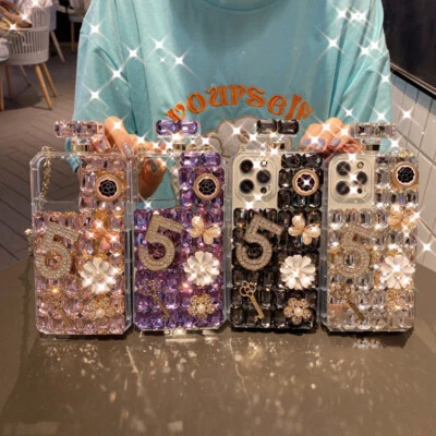 Для Samsung S21 S20 Note20 блестящий бриллиант духи бутылка чехол с ремнем - Изображение 1 из 4