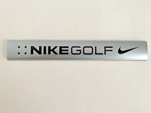 Nike Golf Emblem mit selbstklebender Rückseite silber mit schwarzen Buchstaben 11"x1,5" brandneu - Bild 1 von 5