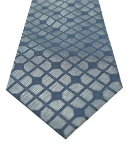 NEW MENS ALFANI ADAMS GEO NAVY BLUE SILK BLEND NECK TIE $52 - Picture 1 of 2