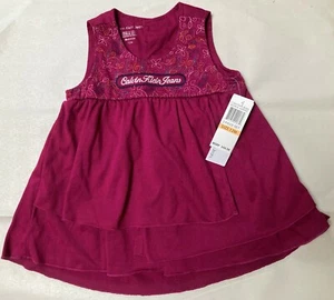 NWT CALVIN KLEIN JEANS INFANT GIRL 2PC BURGUNDY/PURPLE DRESS PANT SET 12M $44.50 - Picture 1 of 4