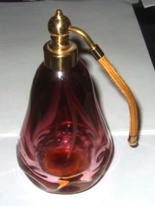 IRICE Red Glass Perfume Bottle Vintage Vanity Heirloom - Picture 1 of 12