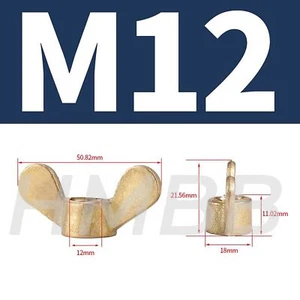 Flügelmutter Messing DIN 315 runde Form M3 M4 M5 M6 M8 M10 M12 - Bild 1 von 9