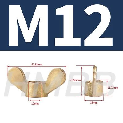 Flügelmutter Messing DIN 315 runde Form M3 M4 M5 M6 M8 M10 M12 - Bild 1 von 2