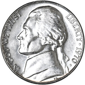 1970 D Jefferson Nickel Choice Bu Us Coin