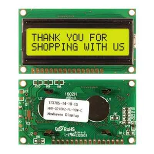 NHD-0216HZ-FL-YBW-C DISPLAY LCD NEW HAVEN MOD 32DIG 16X2 TRANS YLW/GRN - Foto 1 di 1
