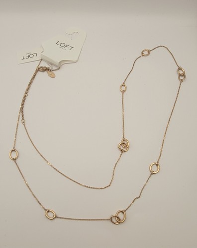 VETEMENTS Collana catena maglia ovale lunga loft oro nuova