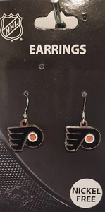 Philadelphia Flyers Dangle Earrings (Chrome) NHL Licensed Hockey Jewelry - Picture 1 of 3