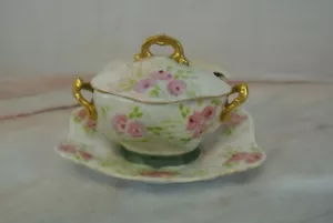 Mini Fiori Rosa Vintage Marchio Vaso Tureen o Condimenti - Foto 1 di 8