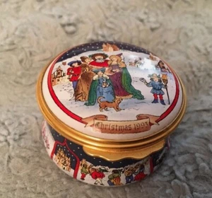 Halcyon Days Enamels 1993 Christmas Box - Picture 1 of 9