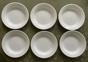 6 Corelle 8-1/2 Inch Soup, Salad Pasta Bowl Winter Frost White Excellent - Picture 1 of 4