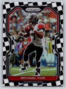 Michael Vick 2020 Panini Prizm #233 Black & White Checker Prizm Football Falcons
