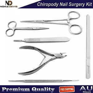 Podiatry Nails Surgery Kit Chiropody Ingrown Nail Removal Clipper Needle Holder - Picture 1 of 7