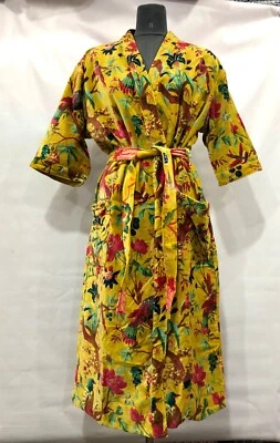 Chaqueta Kimono Talla Grande Hecha a Mano Algodón Terciopelo Bohemia Regalo de Navidad Foto 1 de 4