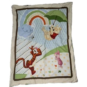 WINNIE THE POOH BABY NURSERY QUILT BLANKET COMFORTER PLAY MAT UMBRELLA RAINBOW - Bild 1 von 11