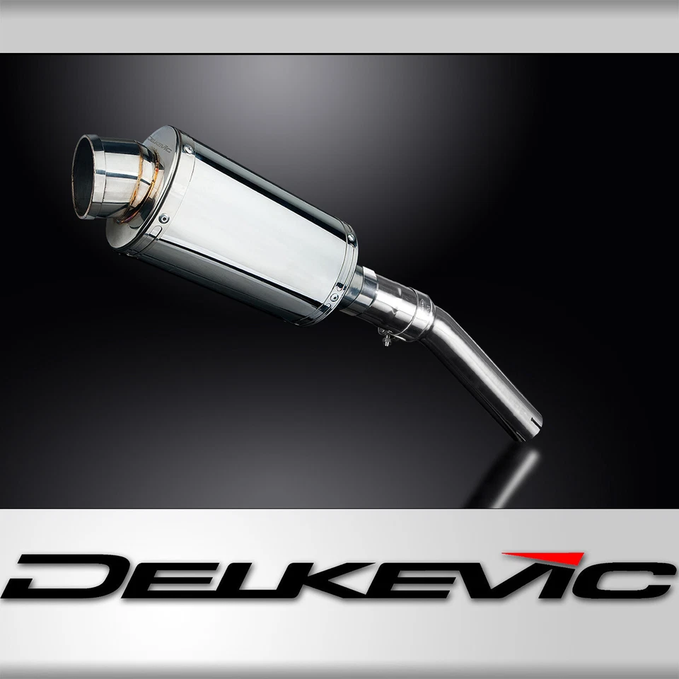 Suzuki DR650S DR650R 1990-1995 Slip On 9" Oval Stainless Exhaust Muffler Kit - Image 1 of 4