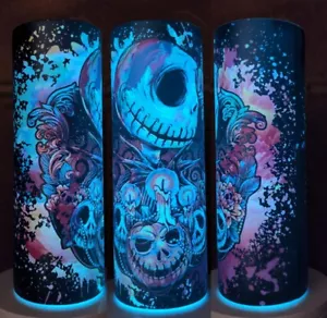 Jack Skeleton GLOW IN THE DARK Nightmare B4 Navidad. Vaso de 20 oz con tapa y paja - Imagen 1 de 4