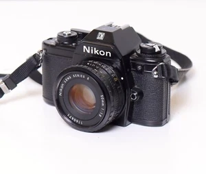 Nikon EM 35mm SLR Film Camera and Nikon Lens Series E 50mm f/1.8 - Picture 1 of 9