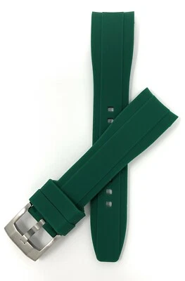 Bandini Curved End Silicone Watch Band, FKM Rubber Strap for Seiko Rolex Omega - Image 1 of 4