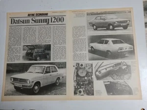 DATSUN 1200 & 120Y 3 PAGE BRITISH MAGAZINE BUYING SECONDHAND GUIDE - Picture 1 of 2