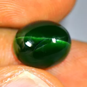 5.74Ct Oval Cab_Five-star Transparent Untreated Paraiba Green Apatite Cat's Eye - Picture 1 of 1