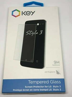 KEY Tempered GLASS Screen Protector for LG Stylo 3 - Clear - Image 1 of 3