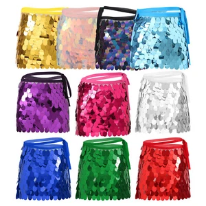 Women Sequin Skirt Sparkle Bodycon Mini Skirts Sheer Mesh Tassel Skirts Clubwear - Picture 1 of 124
