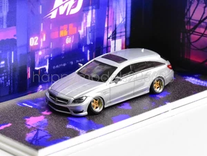 Modellino regalo MJ scala 1:64 HEC argento CLS 63 VIP Wagon sport pressofuso display - Foto 1 di 2