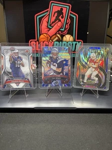 3 Card Lot Tom Brady /299 And Drake Maye Select Red And Blue Shock - Picture 1 of 1