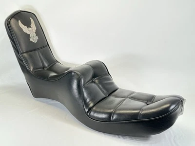 1982-2003 Harley Davidson Sportster King & Queen Seat 52146-83 Embroider Eagle - Image 1 of 4