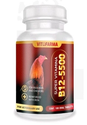 Super Vitamina B12 5500 100 Comprimidos - Vitofarma B12 5500 Con Hierro Foto 1 de 3