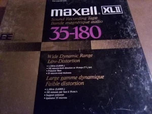 MAXELL 35-180 3600 FT METAL REEL TO REEL XII TAPE usato - Foto 1 di 2