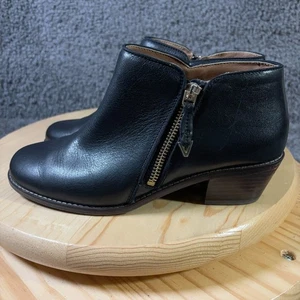 Vionic Stiefel Jolene Damengröße 6 schwarz Leder Blockabsatz orthopädische Stiefelette - Bild 1 von 9