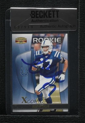 BAS 2009 Donruss Gridiron Gear Gold X's /100 Austin Collie #109 Auto Rookie RC - Image 1 of 2