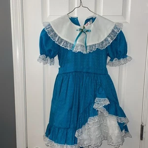 Emmas Rainbow Party Dress Ruffle Bow Lace Girls Size 6 Bx30 - Picture 1 of 8