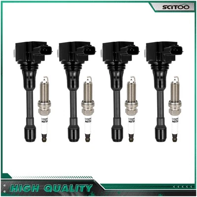 Bobinas de encendido y bujías de platino para Nissan Versa 1,6 L 1,8 L 2009-2012 Foto 1 de 4